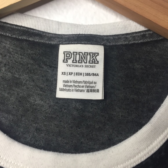 PINK Sporty Black and White Tee - Picture 2 of 4